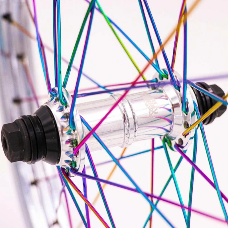 ROUE AVANT BMX TOTAL TECHFIRE CHROME / OIL SLICK â Image 2