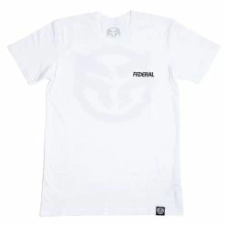 T-SHIRT FEDERAL GLITCHED BLANC